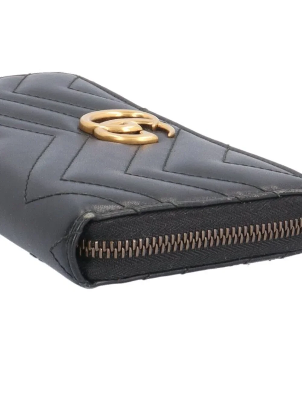 ★SOLD★ Gucci Zip Around Wallet GG Marmont Leather - Picture 8 of 10
